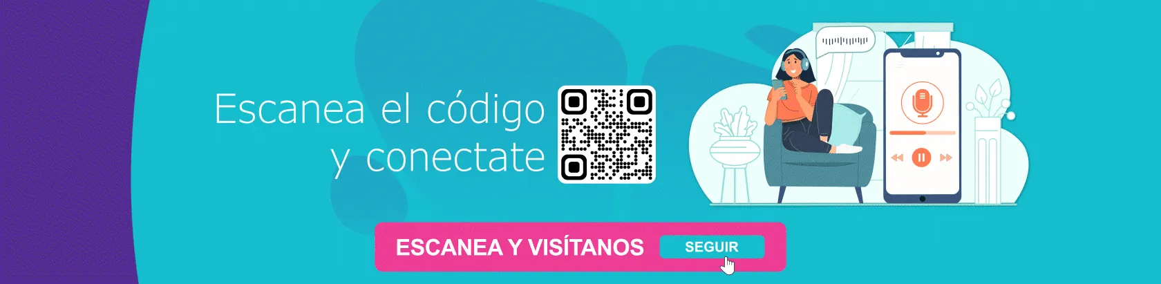 Escanea el código y conectate.