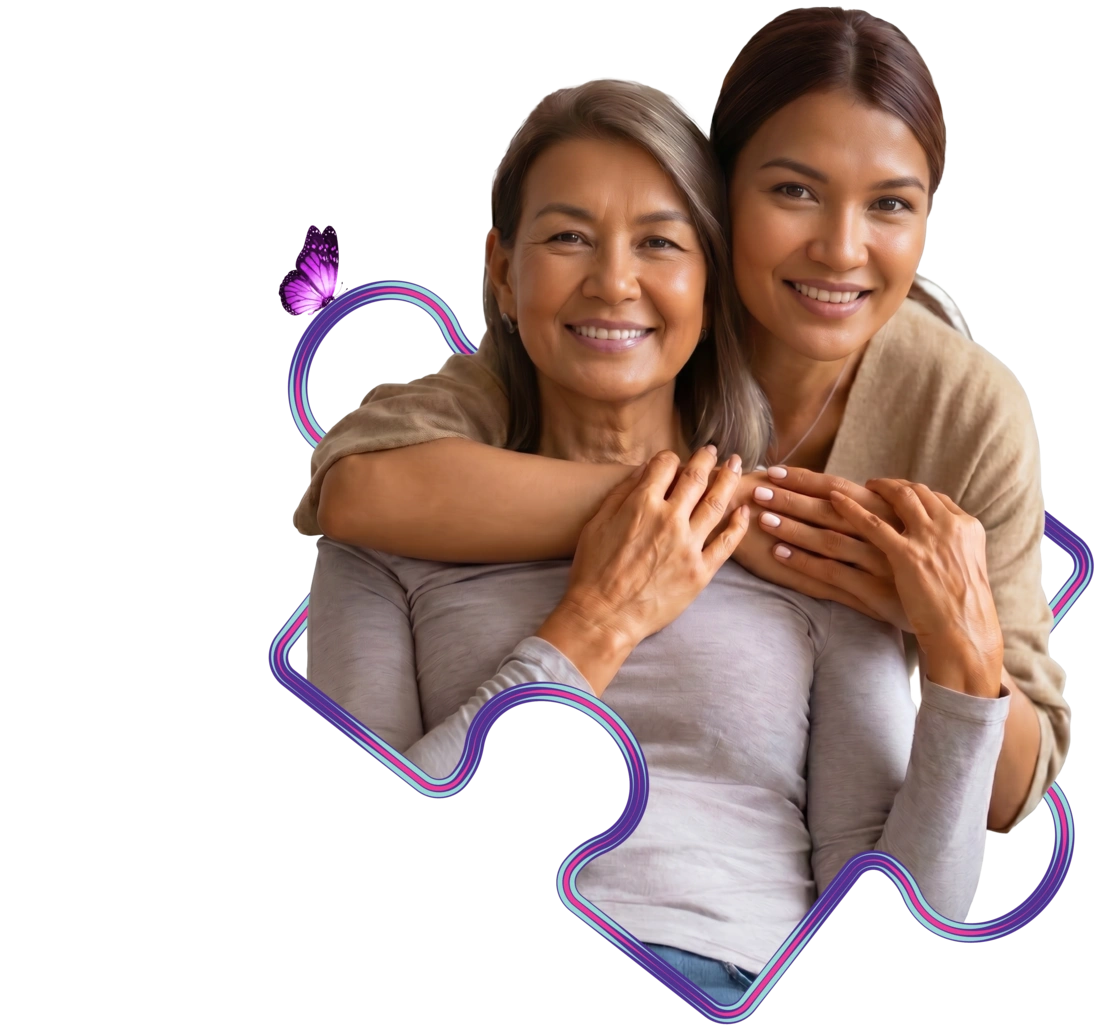 Women smiling